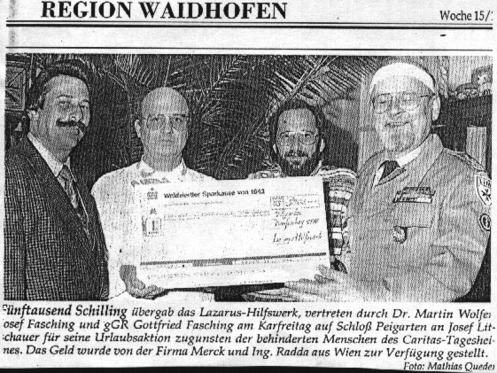 LHW Spendensammlung